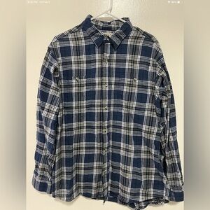 Red Head Brand Co. Flannel Mens Size Large Long Sleeve Shirt Plaid Blue